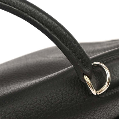 Hermes 2003 Black Taurillon Clemence Kelly 35 Retourne 2way Shoulder Handbag
