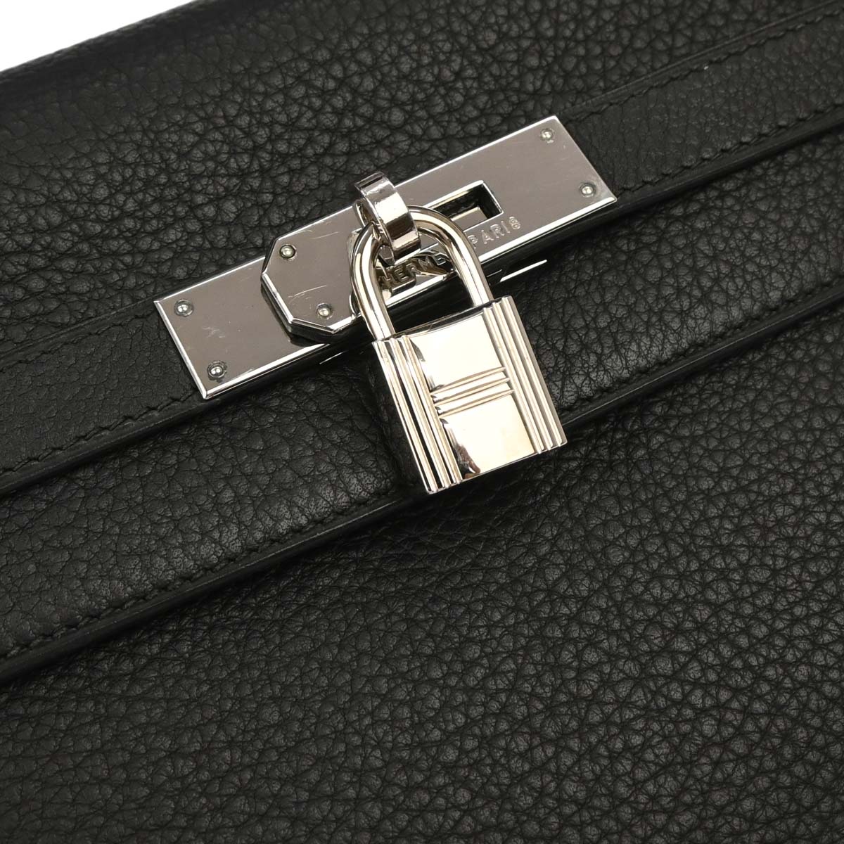Hermes 2003 Black Taurillon Clemence Kelly 35 Retourne 2way Shoulder Handbag