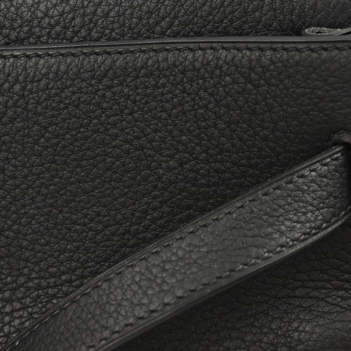 Hermes 2003 Black Taurillon Clemence Kelly 35 Retourne 2way Shoulder Handbag