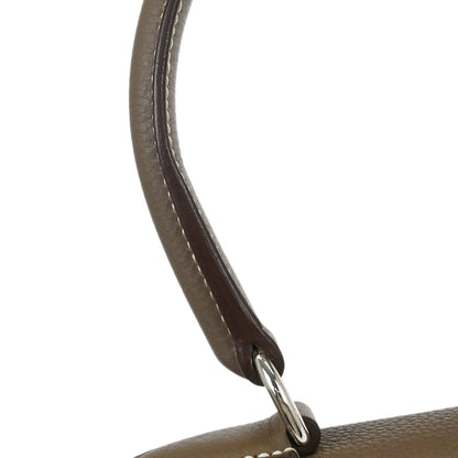 Hermes 2008 Etoupe Gray Taurillon Clemence Shoulder Kelly Handbag