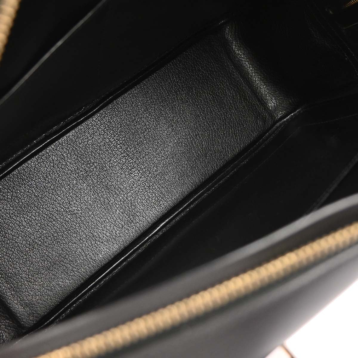 Hermes 2002 Black Chamonix Plume 32 Handbag