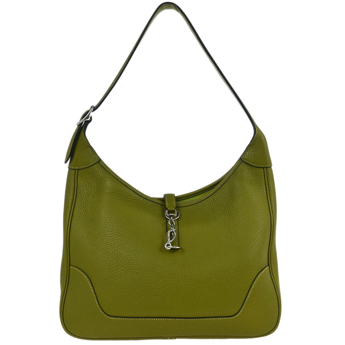 Hermes 2008 Anis Green Taurillon Clemence Trim 31 Shoulder Bag