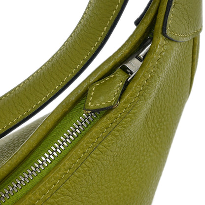 Hermes 2008 Anis Green Taurillon Clemence Trim 31 Shoulder Bag