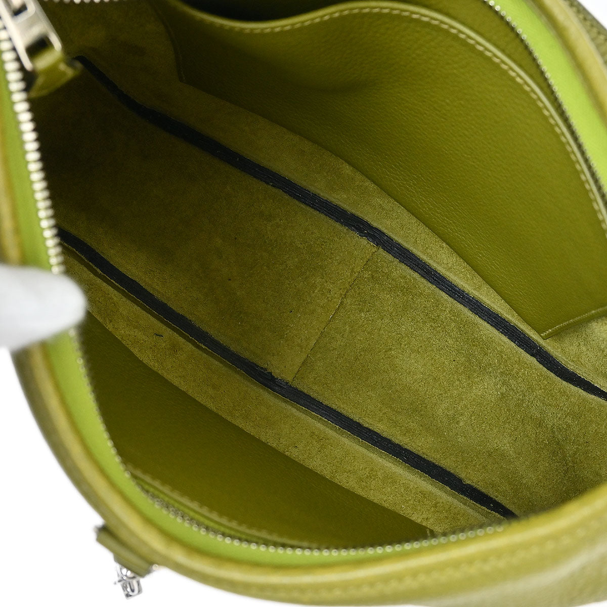 Hermes 2008 Anis Green Taurillon Clemence Trim 31 Shoulder Bag