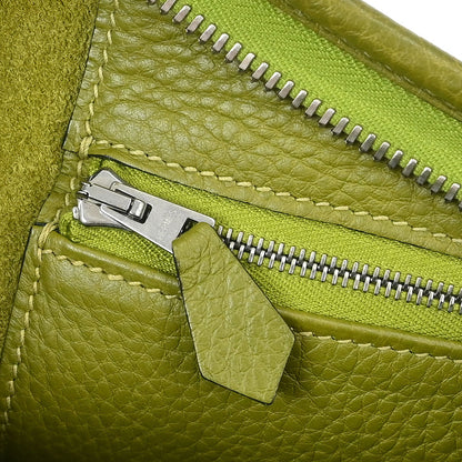 Hermes 2008 Anis Green Taurillon Clemence Trim 31 Shoulder Bag
