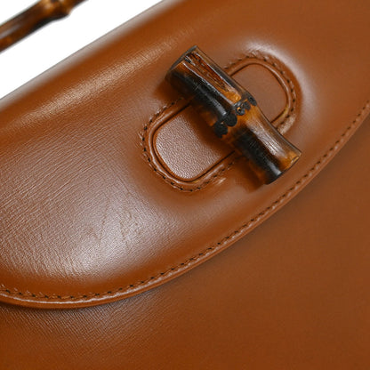 Gucci Brown Bamboo 2way Shoulder Handbag