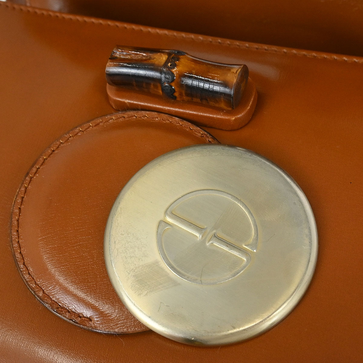 Gucci Brown Bamboo 2way Shoulder Handbag