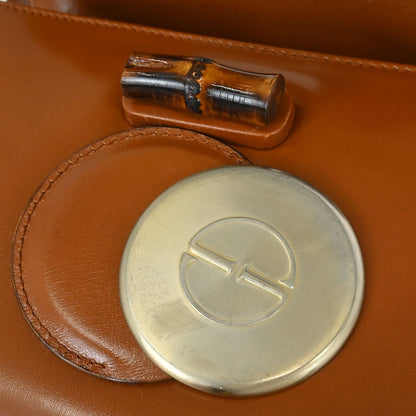 Gucci Brown Bamboo 2way Shoulder Handbag