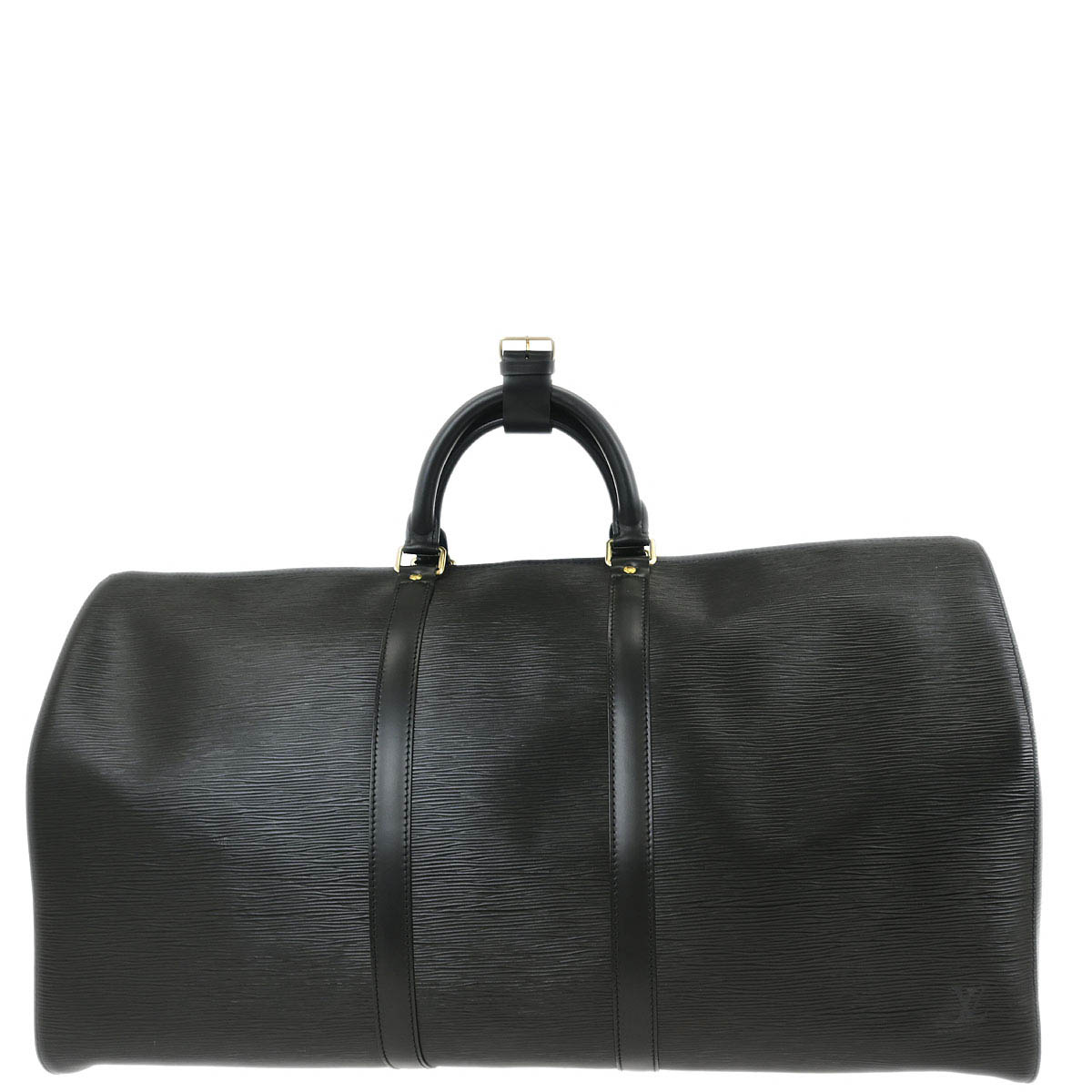 Louis Vuitton 1999 Black Epi Keepall 55 Travel Handbag M42952