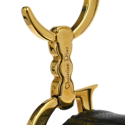 Christian Dior Black Leather Saddle Handbag