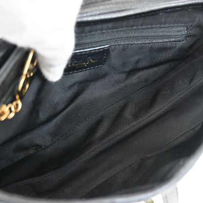 Christian Dior Black Leather Saddle Handbag