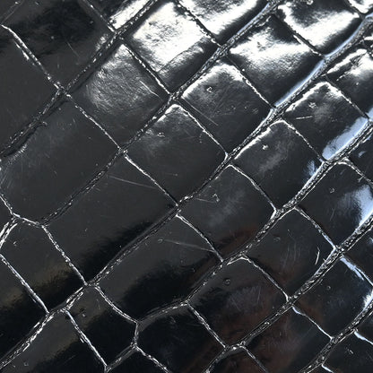 Hermes * 1988 Black Porosus crocodile Constance 23 Shoulder Bag