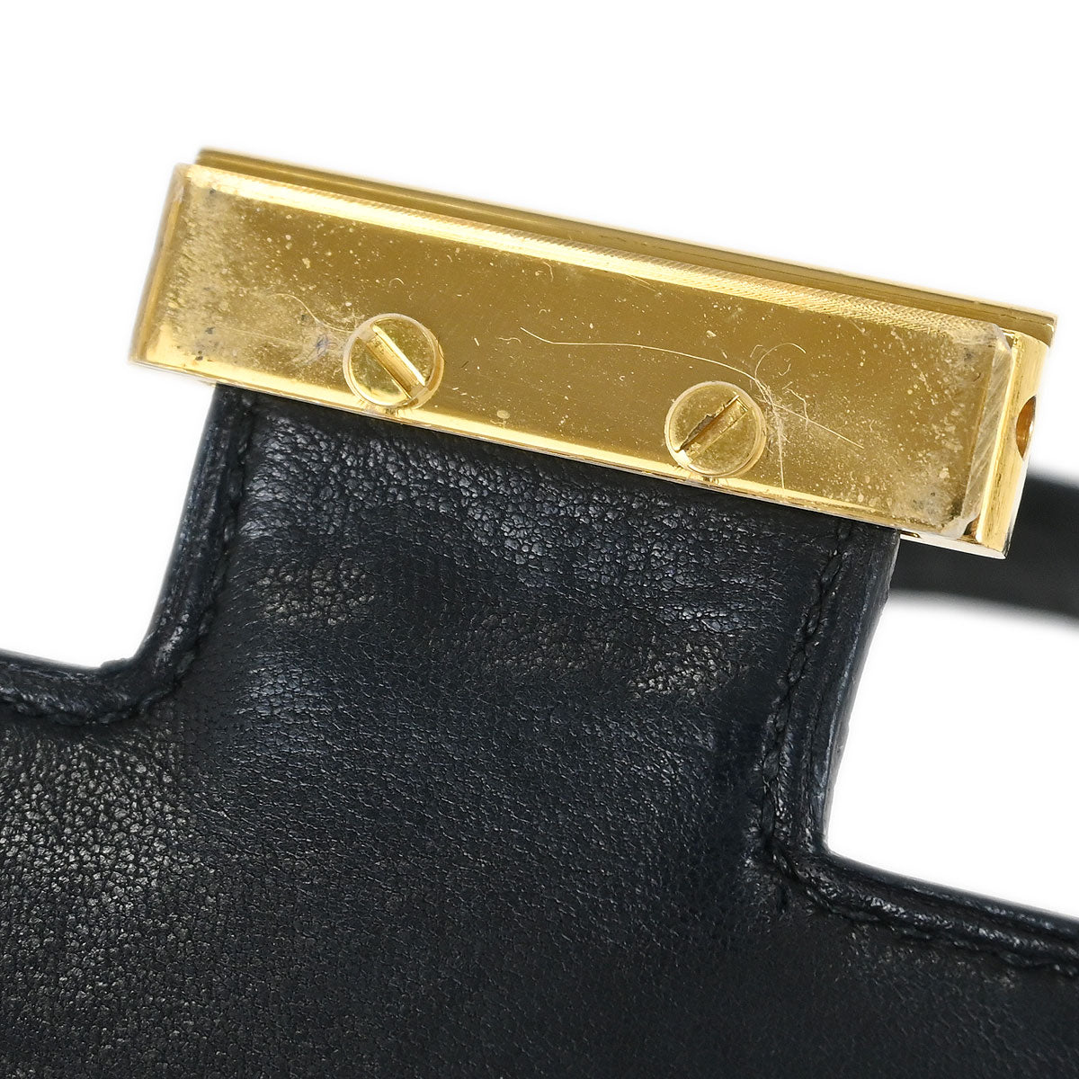 Hermes * 1988 Black Porosus crocodile Constance 23 Shoulder Bag