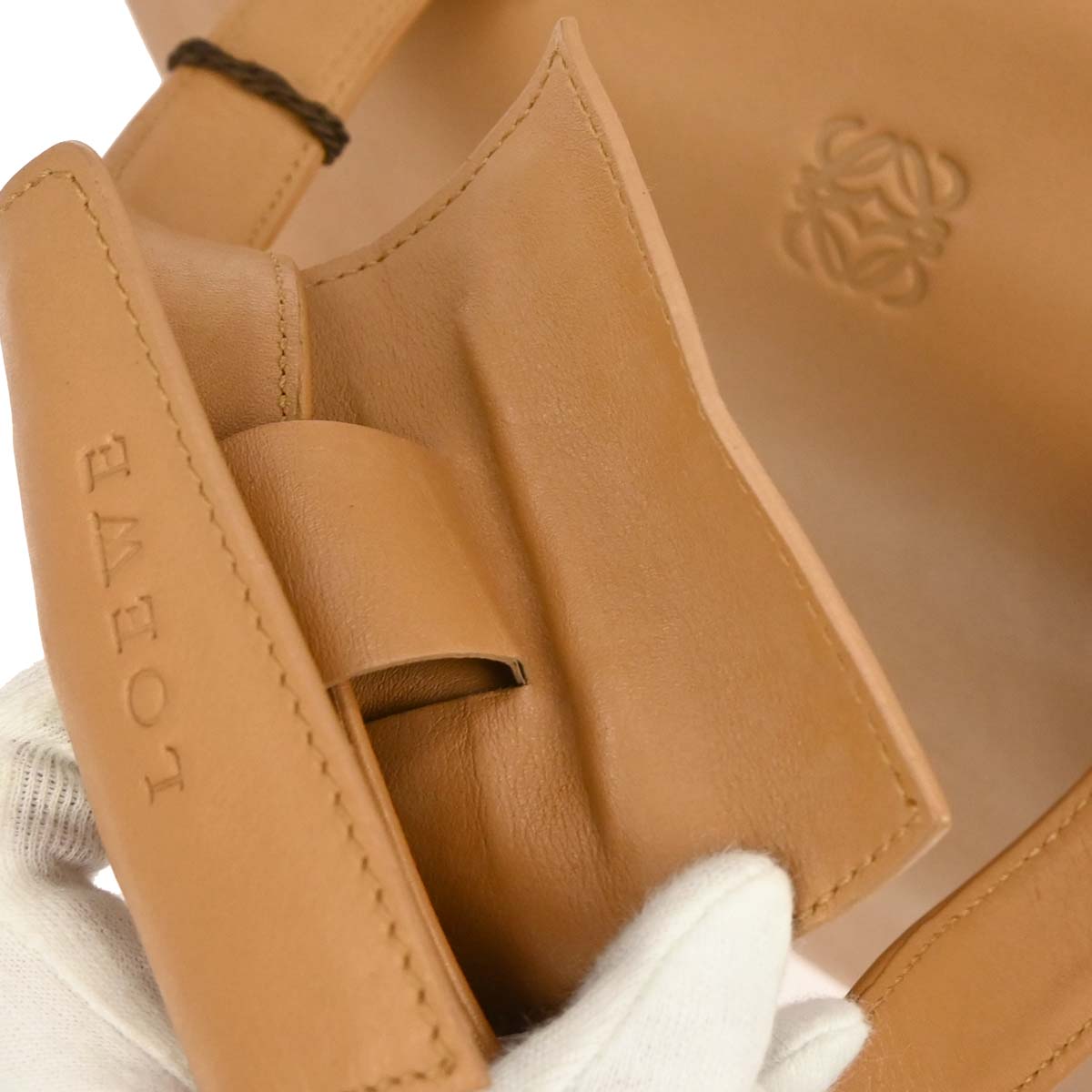 Loewe Brown Leather 2way Shoulder Handbag