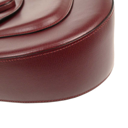 Cartier Bordeaux Leather Handbag