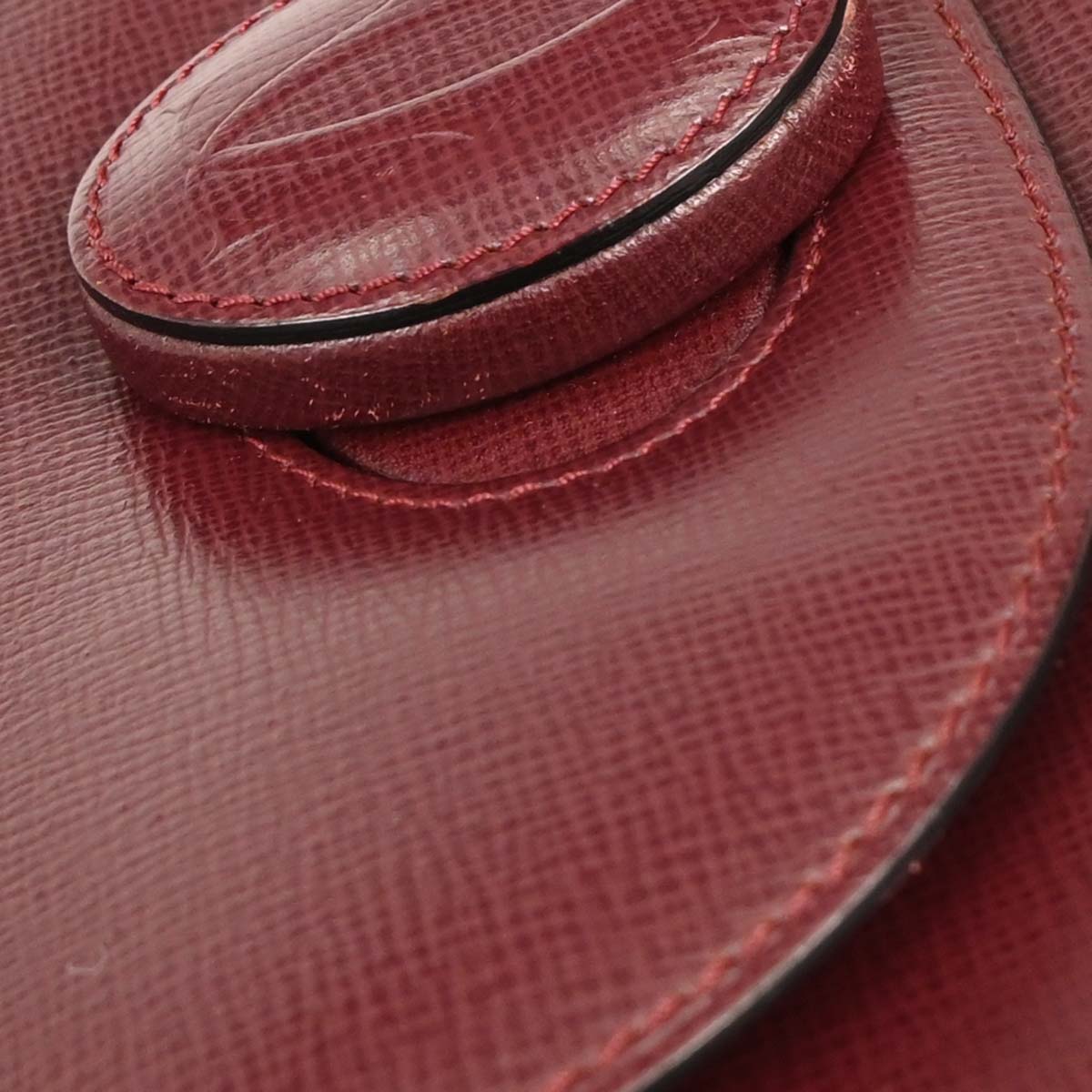 Cartier Bordeaux Leather Handbag