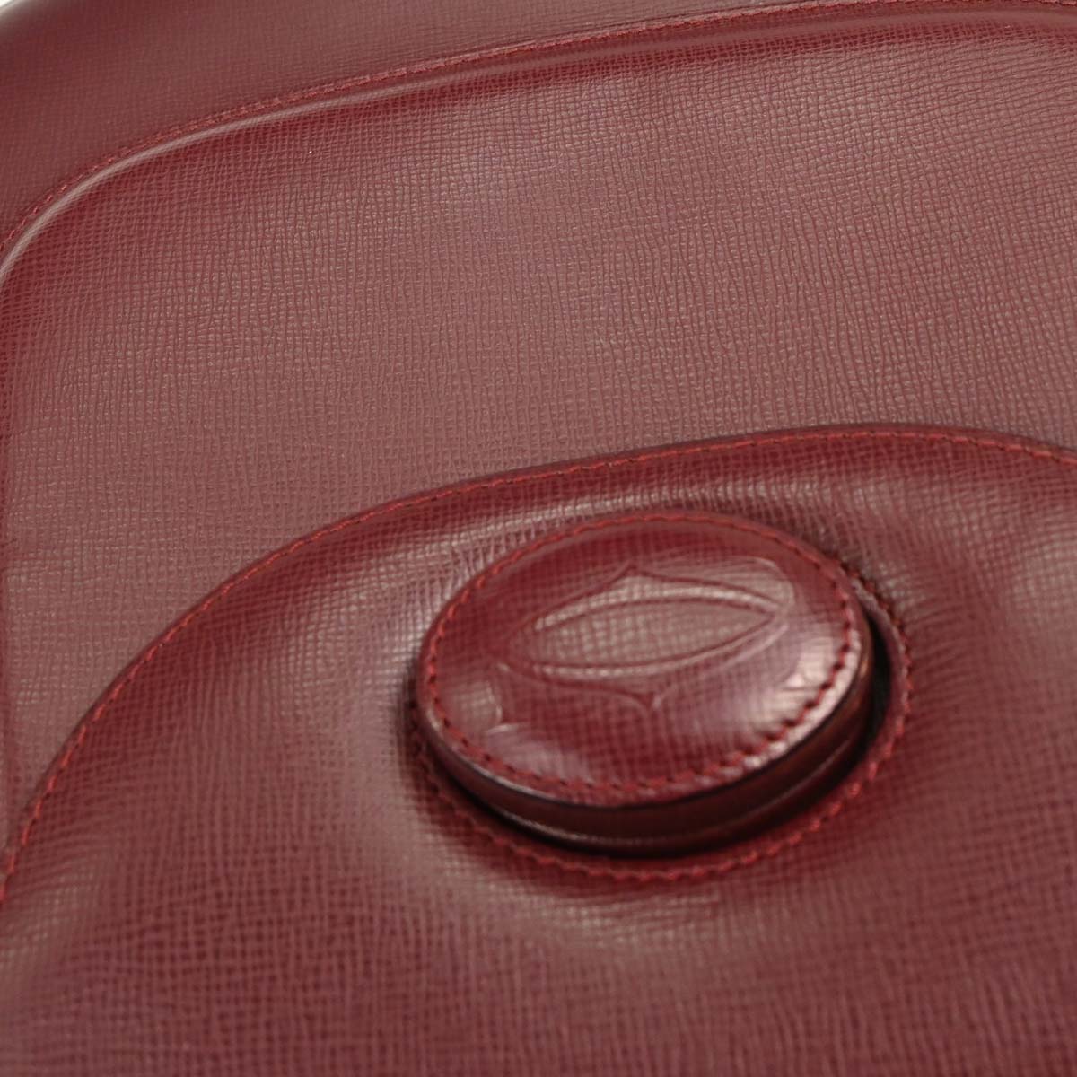 Cartier Bordeaux Leather Handbag