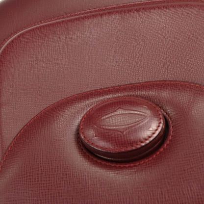Cartier Bordeaux Leather Handbag