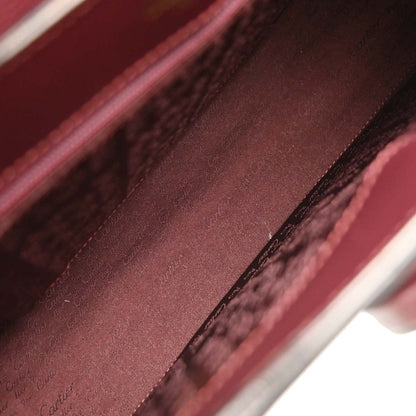 Cartier Bordeaux Leather Handbag