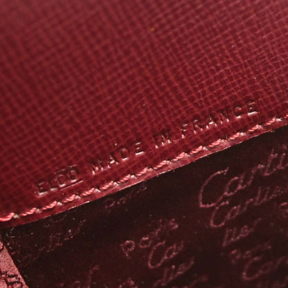 Cartier Bordeaux Leather Handbag