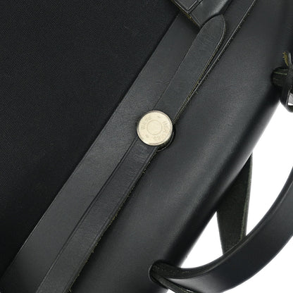 Hermes 1999 Black Toile Officier Herbag MM 2 in 1 2way Shoulder Handbag