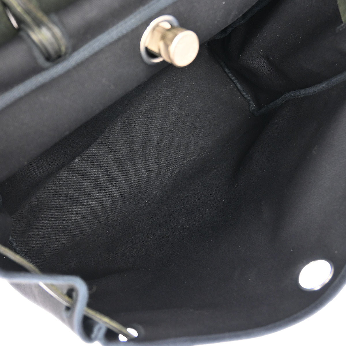 Hermes 1999 Black Toile Officier Herbag MM 2 in 1 2way Shoulder Handbag