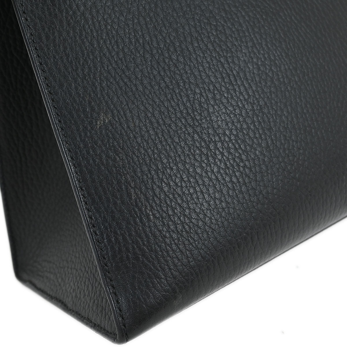 Hermes 1999 Black Ardennes Kelly 28 Sellier 2way Shoulder Handbag