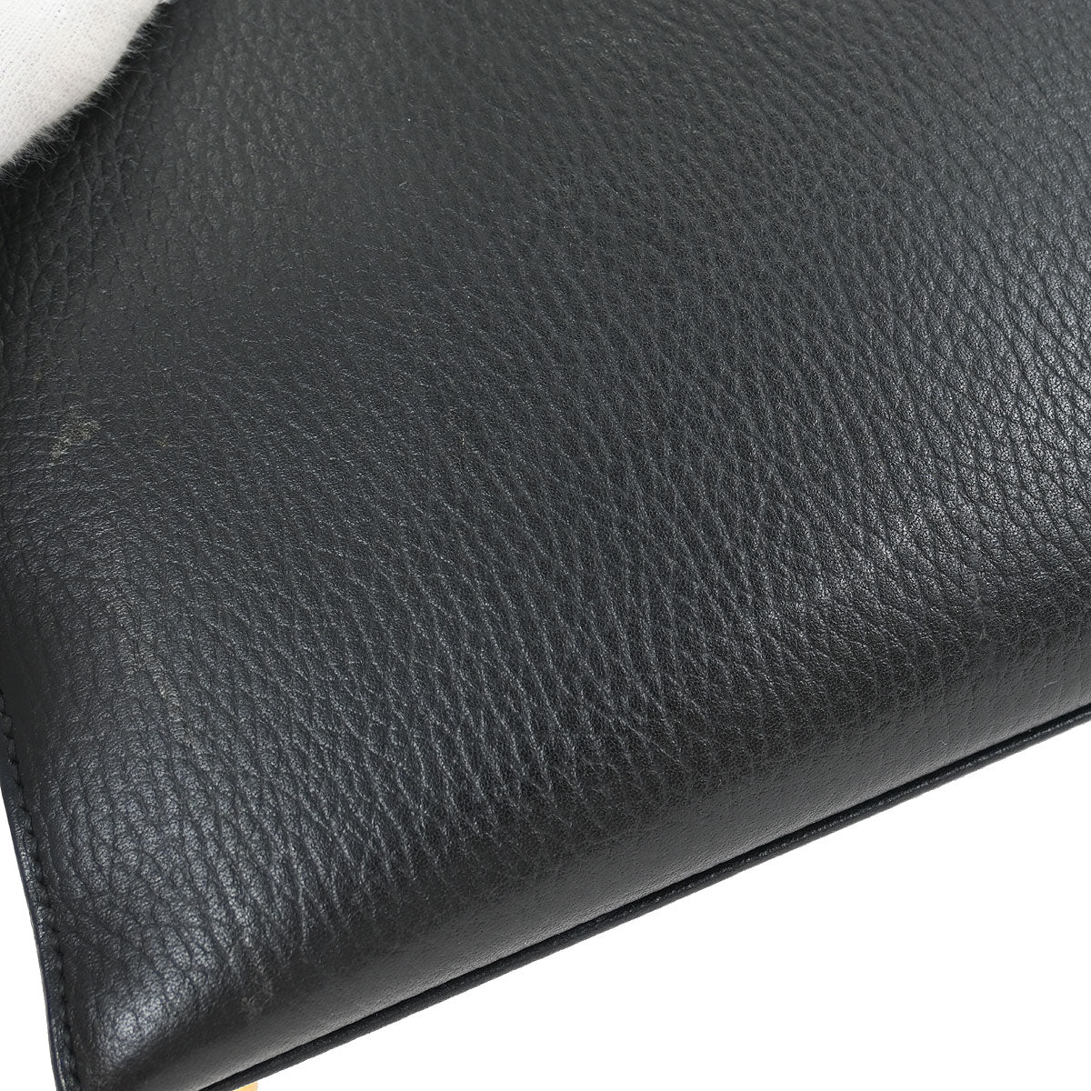 Hermes 1999 Black Ardennes Kelly 28 Sellier 2way Shoulder Handbag