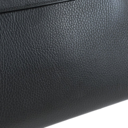 Hermes 1999 Black Ardennes Kelly 28 Sellier 2way Shoulder Handbag