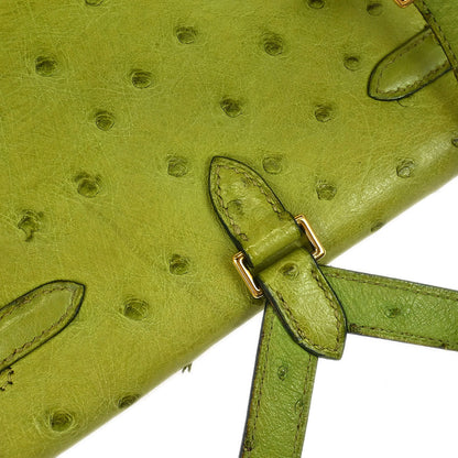 Hermes * 2000 Anis Green Ostrich Kelly A Dos PM Backpack
