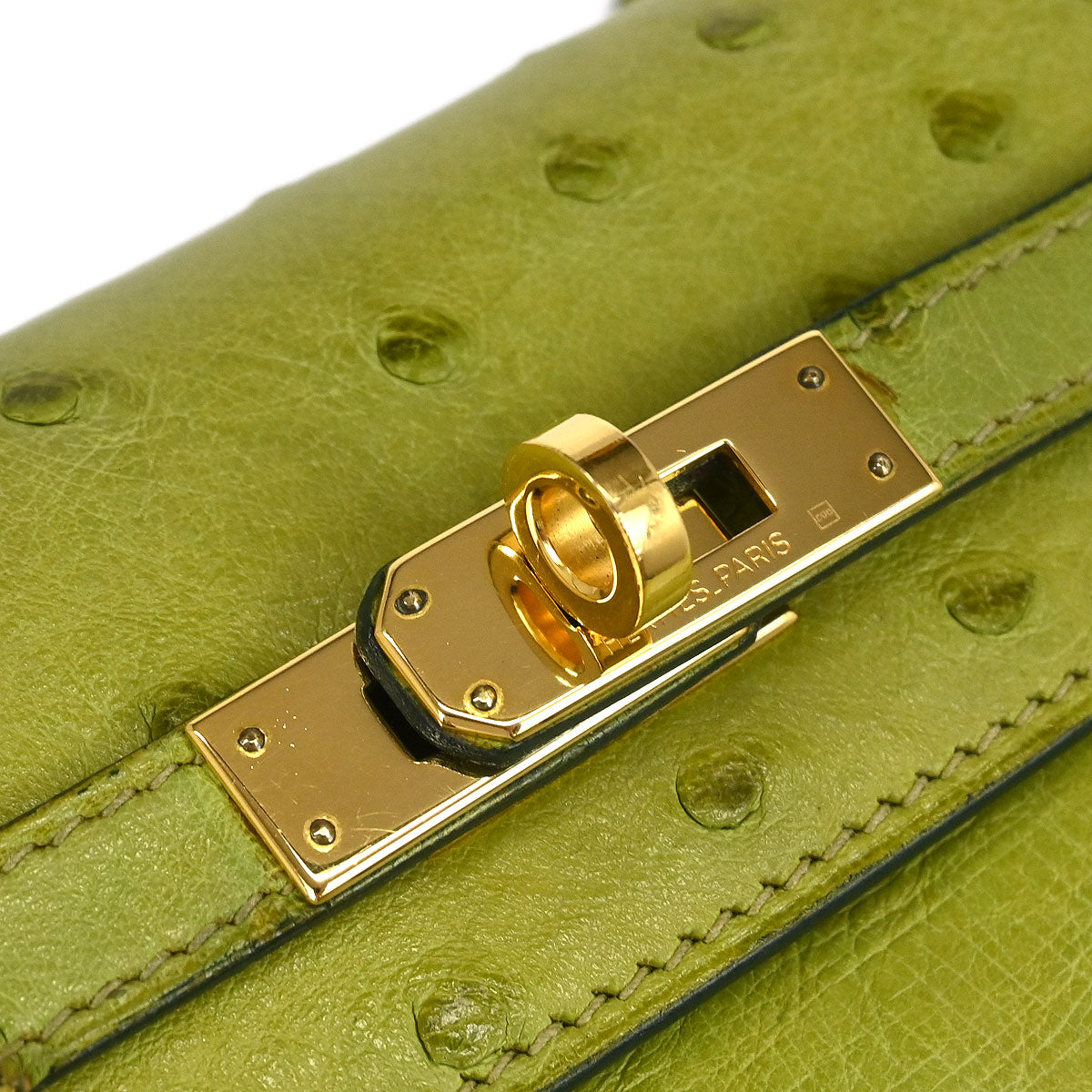Hermes * 2000 Anis Green Ostrich Kelly A Dos PM Backpack