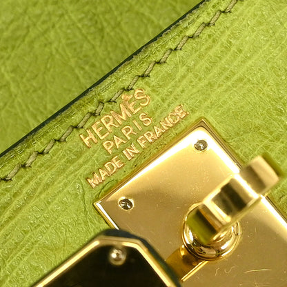 Hermes * 2000 Anis Green Ostrich Kelly A Dos PM Backpack