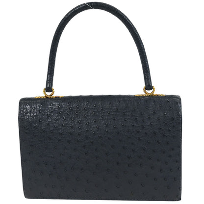 Hermes * 1964 Blue Indigo Ostrich Cordeliere Handbag