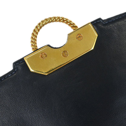 Hermes * 1964 Blue Indigo Ostrich Cordeliere Handbag