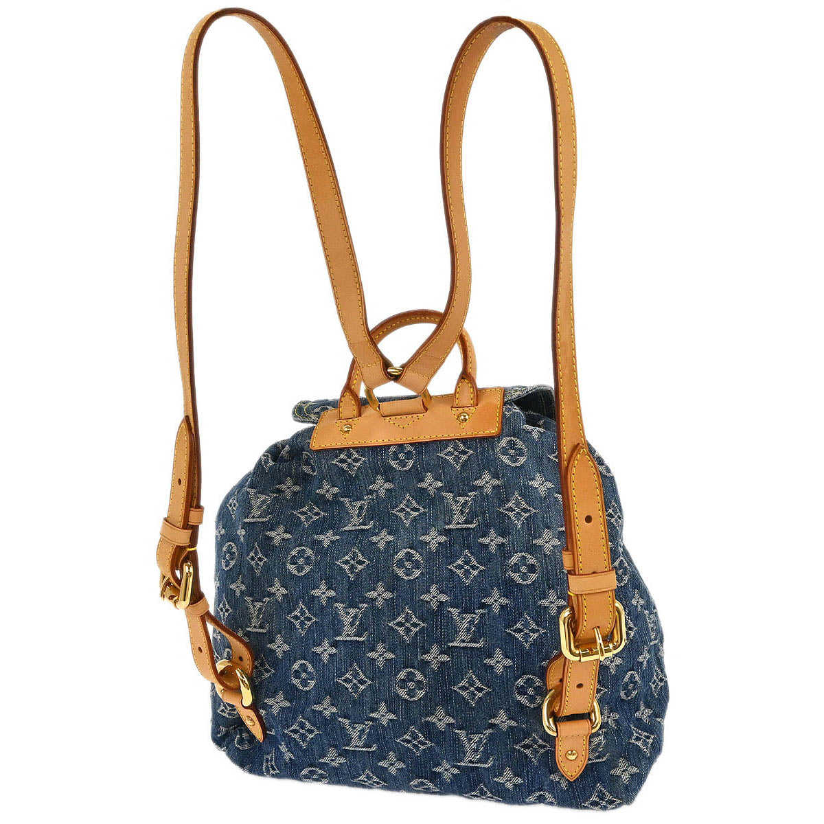 LOUIS VUITTON Montsouris Cargo Backpack Blue Denim Monogram Denim