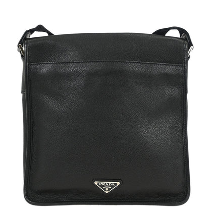 Prada Black Leather Shoulder Bag