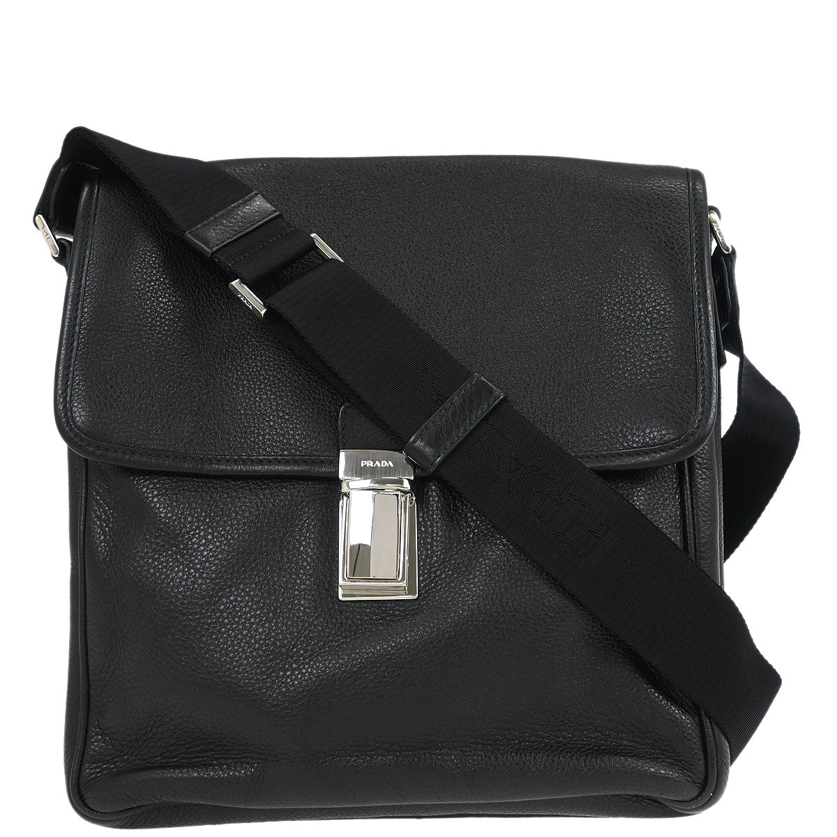 Prada Black Leather Shoulder Bag