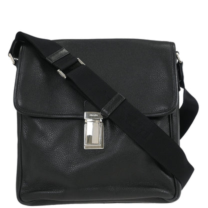 Prada Black Leather Shoulder Bag