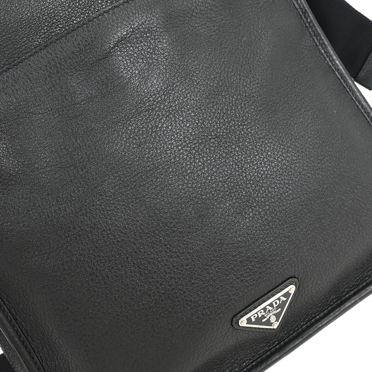 Prada Black Leather Shoulder Bag