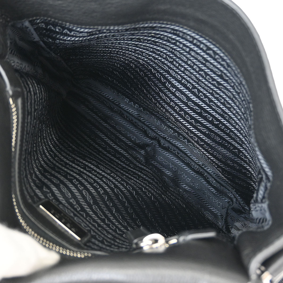 Prada Black Leather Shoulder Bag