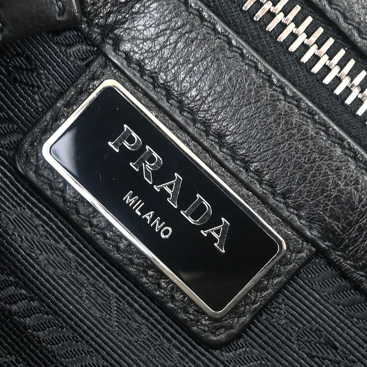 Prada Black Leather Shoulder Bag