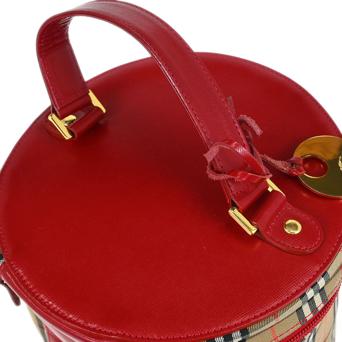 Burberrys Beige Red House Check Vanity Handbag