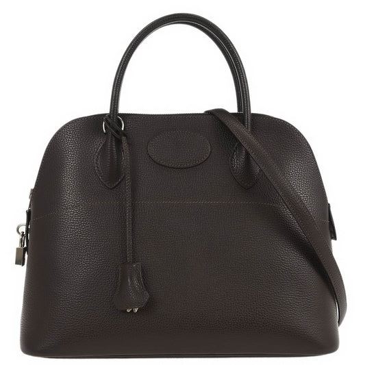 Hermes 2006 Chocolat Coromandel Bolide 31 2way Shoulder Handbag