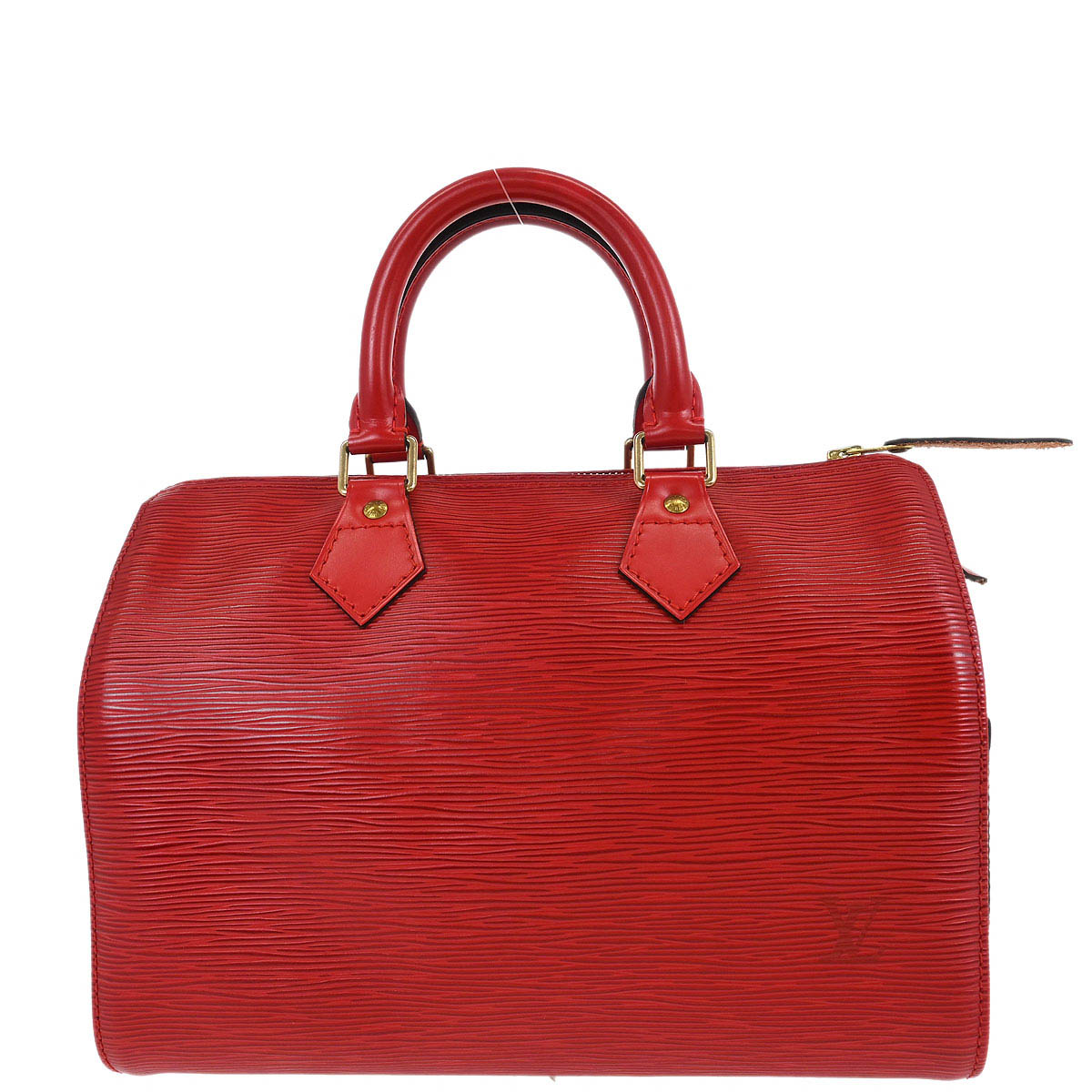 Louis Vuitton Red Epi Speedy 25 Handbag M43017