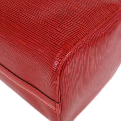 Louis Vuitton Red Epi Speedy 25 Handbag M43017