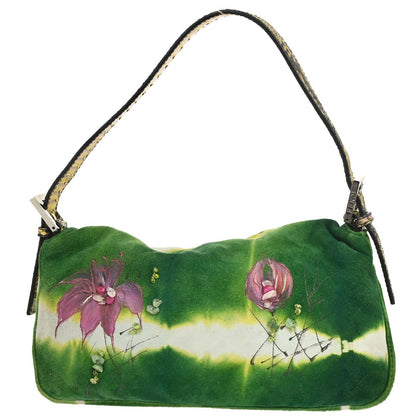 Fendi * 2000 Python Suede Baguette Handbag