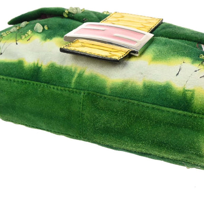 Fendi * 2000 Python Suede Baguette Handbag