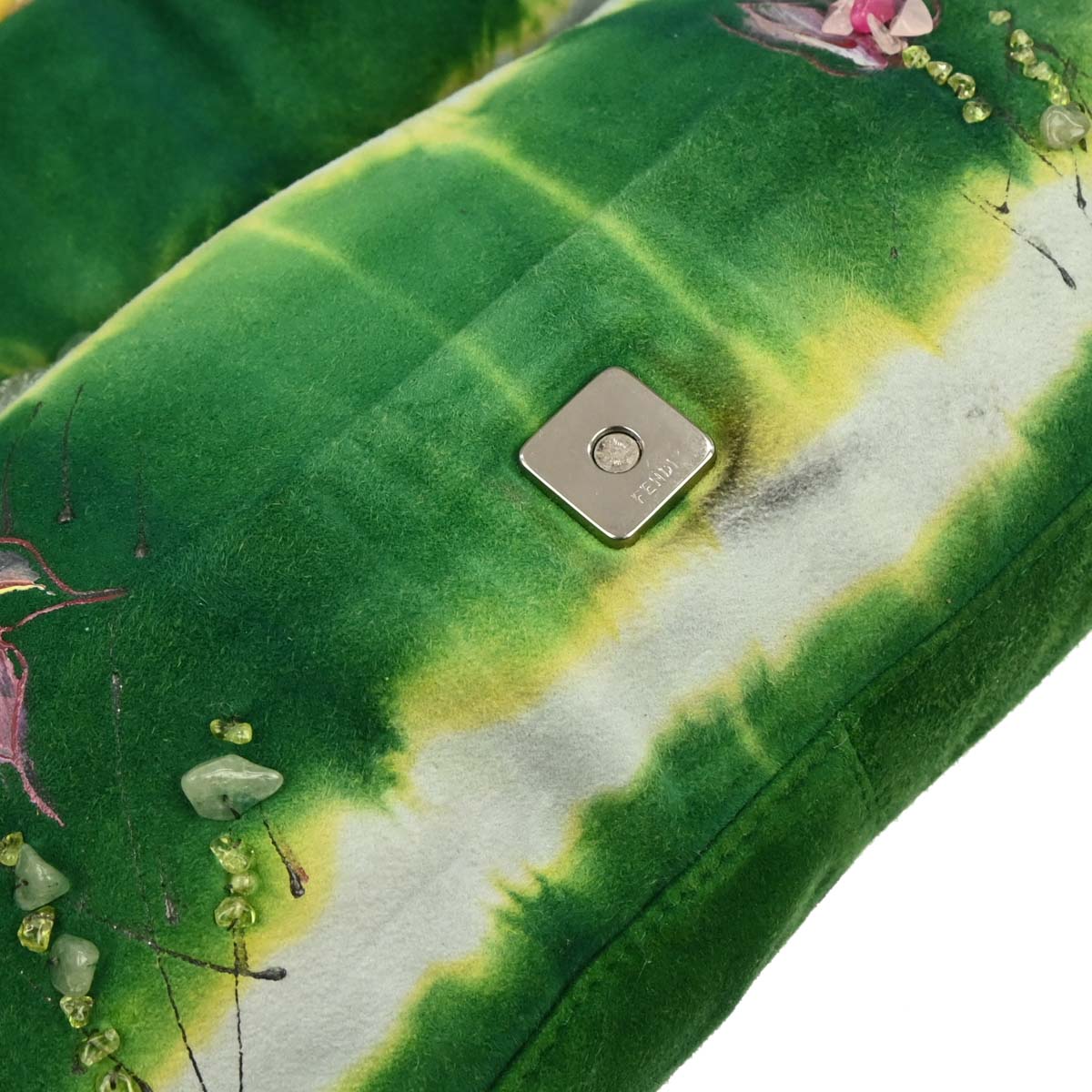 Fendi * 2000 Python Suede Baguette Handbag