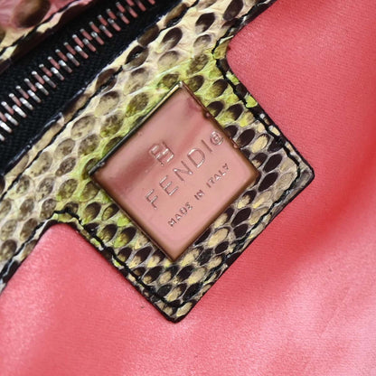 Fendi * 2000 Python Suede Baguette Handbag