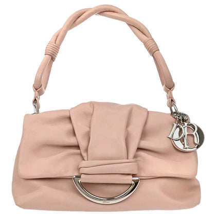 Christian Dior Light Pink Leather Demi Lune Handbag